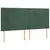 Produktbild 4 för Sänggavel LED mörkgrön 180x5x118/128 cm sammet
