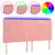 Produktbild 2 för Sänggavel LED rosa 180x5x118/128 cm sammet