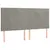 Produktbild 4 för Sänggavel LED ljusgrå 200x5x118/128 cm sammet