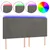 Produktbild 2 för Sänggavel LED mörkgrå 200x5x118/128 cm sammet