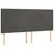 Produktbild 4 för Sänggavel LED mörkgrå 200x5x118/128 cm sammet