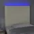 Produktbild 3 för Sänggavel LED gräddvit 80x5x118/128 cm konstläder