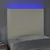 Produktbild 3 för Sänggavel LED gräddvit 90x5x118/128 cm konstläder