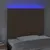 Produktbild 3 för Sänggavel LED brun 100x5x118/128 cm konstläder