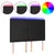Produktbild 2 för Sänggavel LED svart 144x5x118/128 cm konstläder