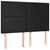 Produktbild 4 för Sänggavel LED svart 144x5x118/128 cm konstläder