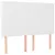 Produktbild 4 för Sänggavel LED vit 144x5x118/128 cm konstläder
