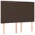 Produktbild 4 för Sänggavel LED brun 144x5x118/128 cm konstläder