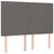 Produktbild 4 för Sänggavel LED grå 144x5x118/128 cm konstläder