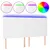 Produktbild 2 för Sänggavel LED vit 160x5x118/128 cm sammet