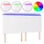 Produktbild 2 för Sänggavel LED vit 180x5x118/128 cm konstläder