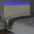 Produktbild 3 för Sänggavel LED gräddvit 200x5x118/128 cm konstläder