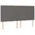 Produktbild 4 för Sänggavel LED grå 200x5x118/128 cm konstläder