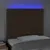 Produktbild 3 för Sänggavel LED mörkbrun 80x5x118/128 cm tyg