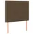 Produktbild 4 för Sänggavel LED mörkbrun 80x5x118/128 cm tyg