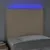 Produktbild 3 för Sänggavel LED gräddvit 80x5x118/128 cm tyg