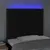 Produktbild 3 för Sänggavel LED svart 90x5x118/128 cm tyg