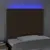 Produktbild 3 för Sänggavel LED mörkbrun 90x5x118/128 cm tyg