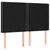 Produktbild 4 för Sänggavel LED svart 144x5x118/128 cm tyg