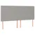 Produktbild 4 för Sänggavel LED ljusgrå 160x5x118/128 cm tyg