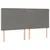 Produktbild 4 för Sänggavel LED mörkgrå 180x5x118/128 cm tyg