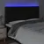 Produktbild 3 för Sänggavel LED svart 200x5x118/128 cm tyg