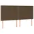 Produktbild 4 för Sänggavel LED mörkbrun 200x5x118/128 cm tyg