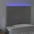 Produktbild 3 för Sänggavel LED ljusgrå 80x5x118/128 cm sammet