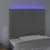Produktbild 3 för Sänggavel LED ljusgrå 90x5x118/128 cm sammet