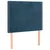 Produktbild 4 för Sänggavel LED mörkblå 100x5x118/128 cm sammet