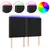 Produktbild 2 för Sänggavel LED svart 144x5x118/128 cm sammet