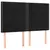 Produktbild 4 för Sänggavel LED svart 144x5x118/128 cm sammet
