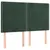 Produktbild 4 för Sänggavel LED mörkgrön 144x5x118/128 cm sammet