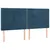 Produktbild 4 för Sänggavel LED mörkblå 160x5x118/128 cm sammet