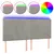 Produktbild 2 för Sänggavel LED ljusgrå 200x5x118/128 cm sammet