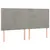 Produktbild 4 för Sänggavel LED ljusgrå 200x5x118/128 cm sammet