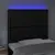 Produktbild 3 för Sänggavel LED svart 80x5x118/128 cm konstläder