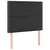Produktbild 4 för Sänggavel LED svart 80x5x118/128 cm konstläder