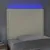 Produktbild 3 för Sänggavel LED gräddvit 80x5x118/128 cm konstläder