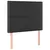 Produktbild 4 för Sänggavel LED svart 100x5x118/128 cm konstläder