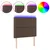 Produktbild 2 för Sänggavel LED brun 100x5x118/128 cm konstläder
