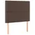 Produktbild 4 för Sänggavel LED brun 100x5x118/128 cm konstläder