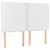Produktbild 4 för Sänggavel LED vit 144x5x118/128 cm konstläder