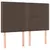 Produktbild 4 för Sänggavel LED brun 144x5x118/128 cm konstläder
