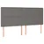Produktbild 4 för Sänggavel LED grå 160x5x118/128 cm konstläder