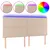 Produktbild 2 för Sänggavel LED cappuccino 160x5x118/128 cm konstläder