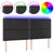 Produktbild 2 för Sänggavel LED svart 200x5x118/128 cm konstläder