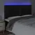 Produktbild 3 för Sänggavel LED svart 200x5x118/128 cm konstläder