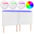Produktbild 2 för Sänggavel LED vit 200x5x118/128 cm konstläder