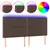 Produktbild 2 för Sänggavel LED brun 200x5x118/128 cm konstläder